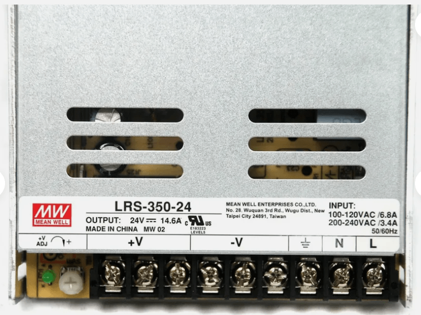 Fuente de Poder Mean Well 24V 14,6A 350W LRS-350-24 (215x115x30mm)2