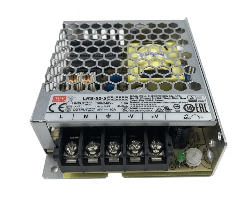 Fuente de Poder Mean Well 5V 10A 50W LRS-50-5 (99x82x30mm)2