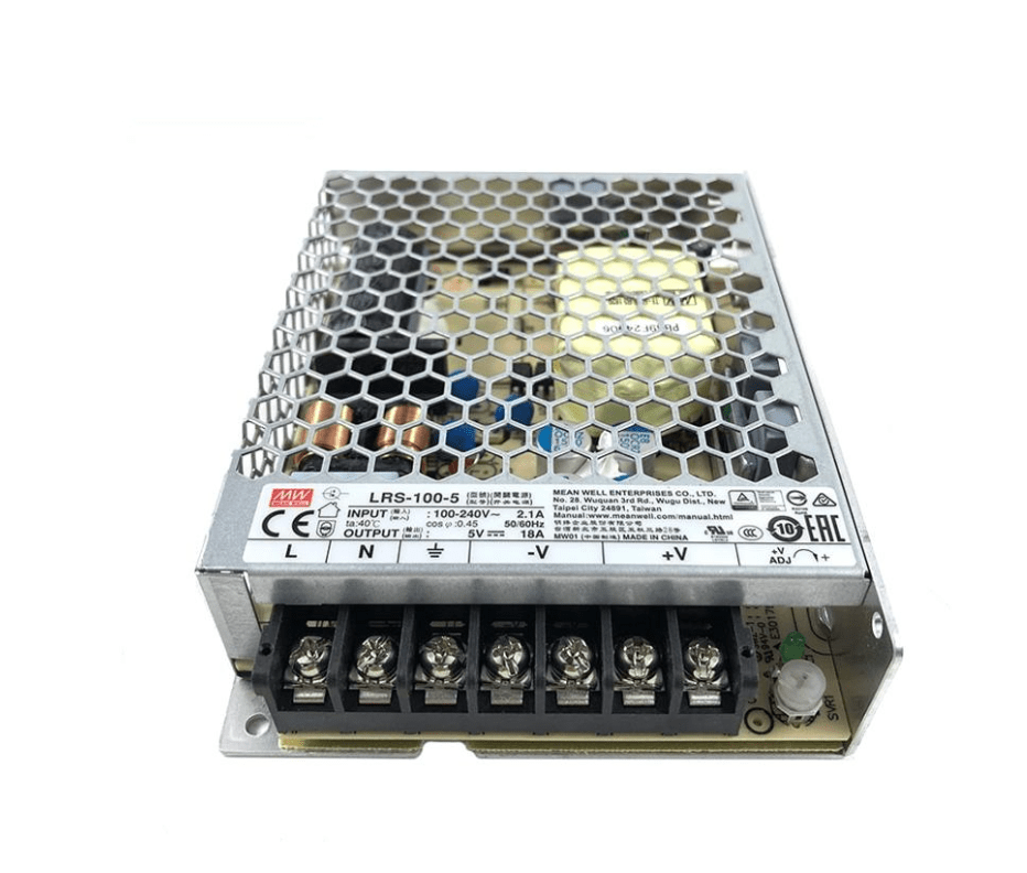 Fuente de Poder Mean Well 5V 18A 90W LRS-100-5 (129x97x30mm)1