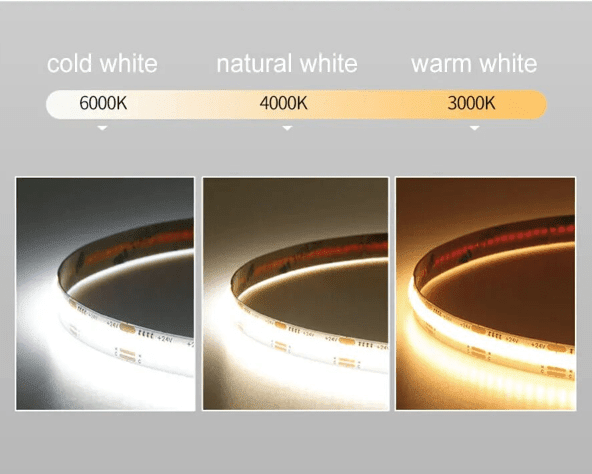 Cinta Led 12V COB 15W/m IP54 252Led/m 4000K Luz Neutra 5mt4