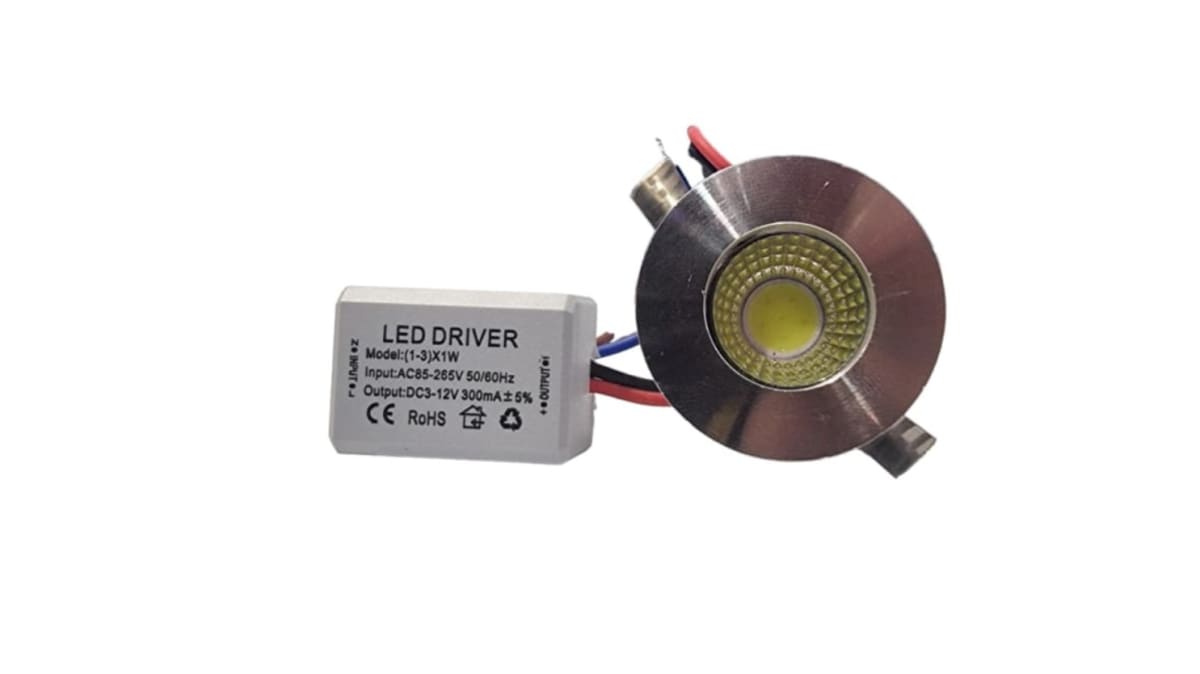 Foco Spot Mini 3W 6000K Luz Fría Plateado Embutido Redondo (wd)1