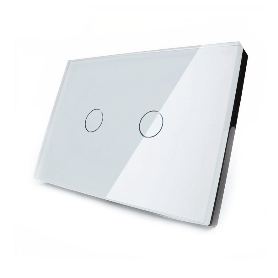Interruptor Wifi Touch Blanco 2 Botones (con Neutro)1