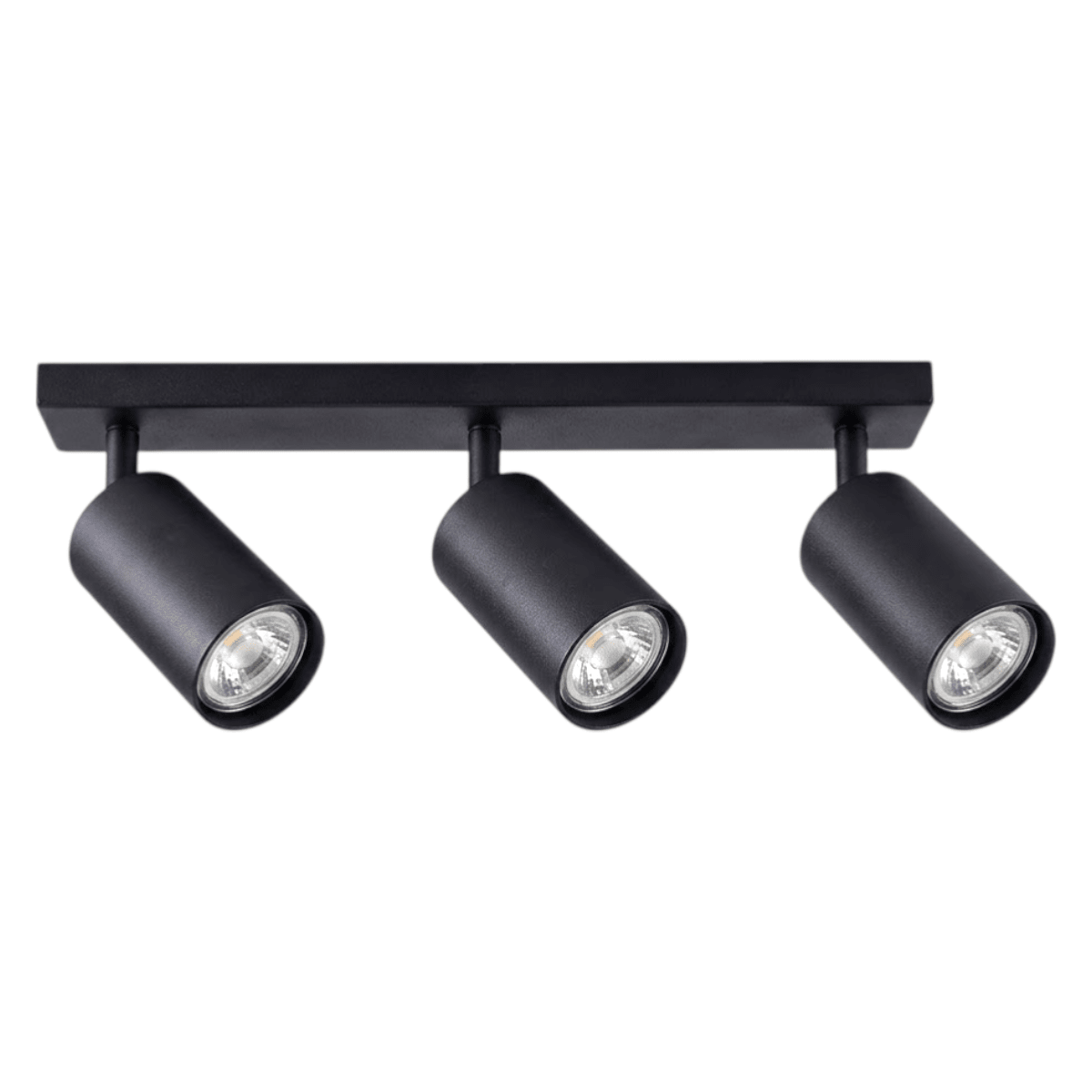 Aplique Porta GU10 Triple Negro Sobrepuesto Led Modelo Altair III3
