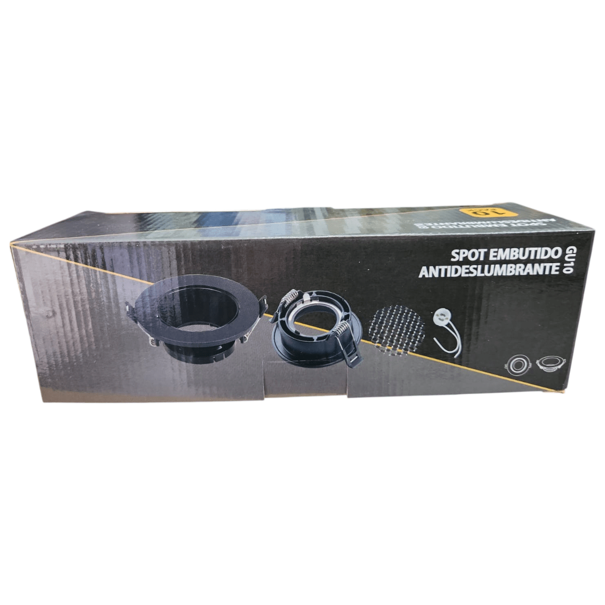 Foco Spot Embutido Antideslumbrante Porta GU10 Negro (Caja 10und.)6