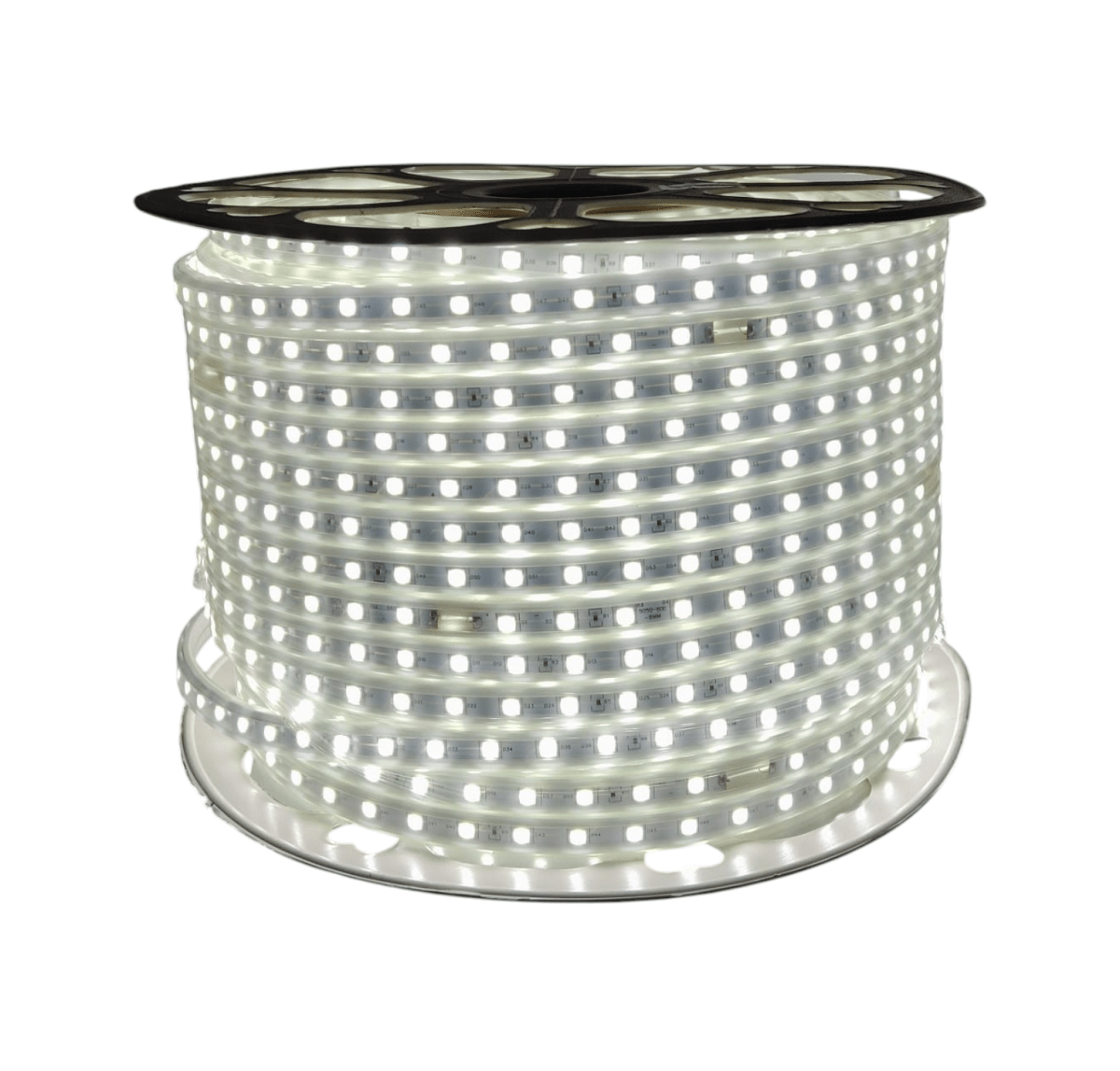 Cinta Led 220V Simple Blanco Frío 5050 14,4W/m 60Led/m IP68 100mt3