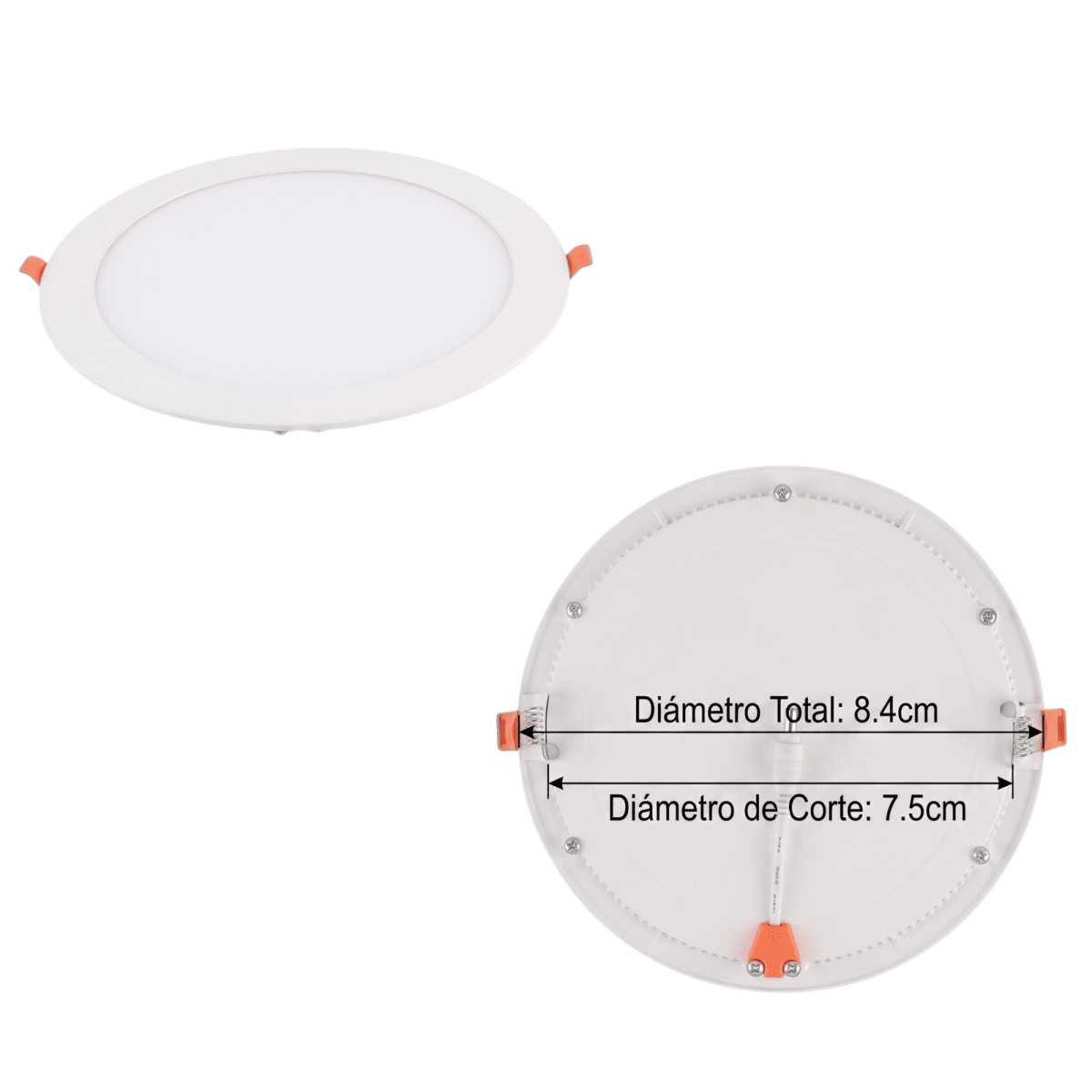 Panel Led 3W Embutido Redondo 220V 3000K Luz Cálida (kn)3