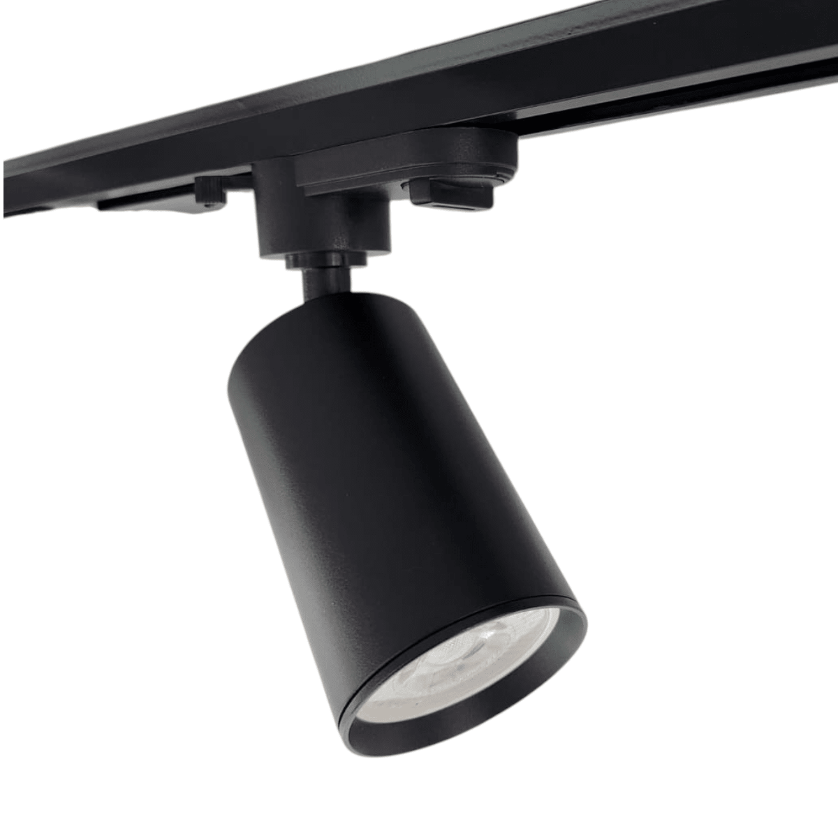 Foco Riel Gu10 Negro 1F Cilindro3