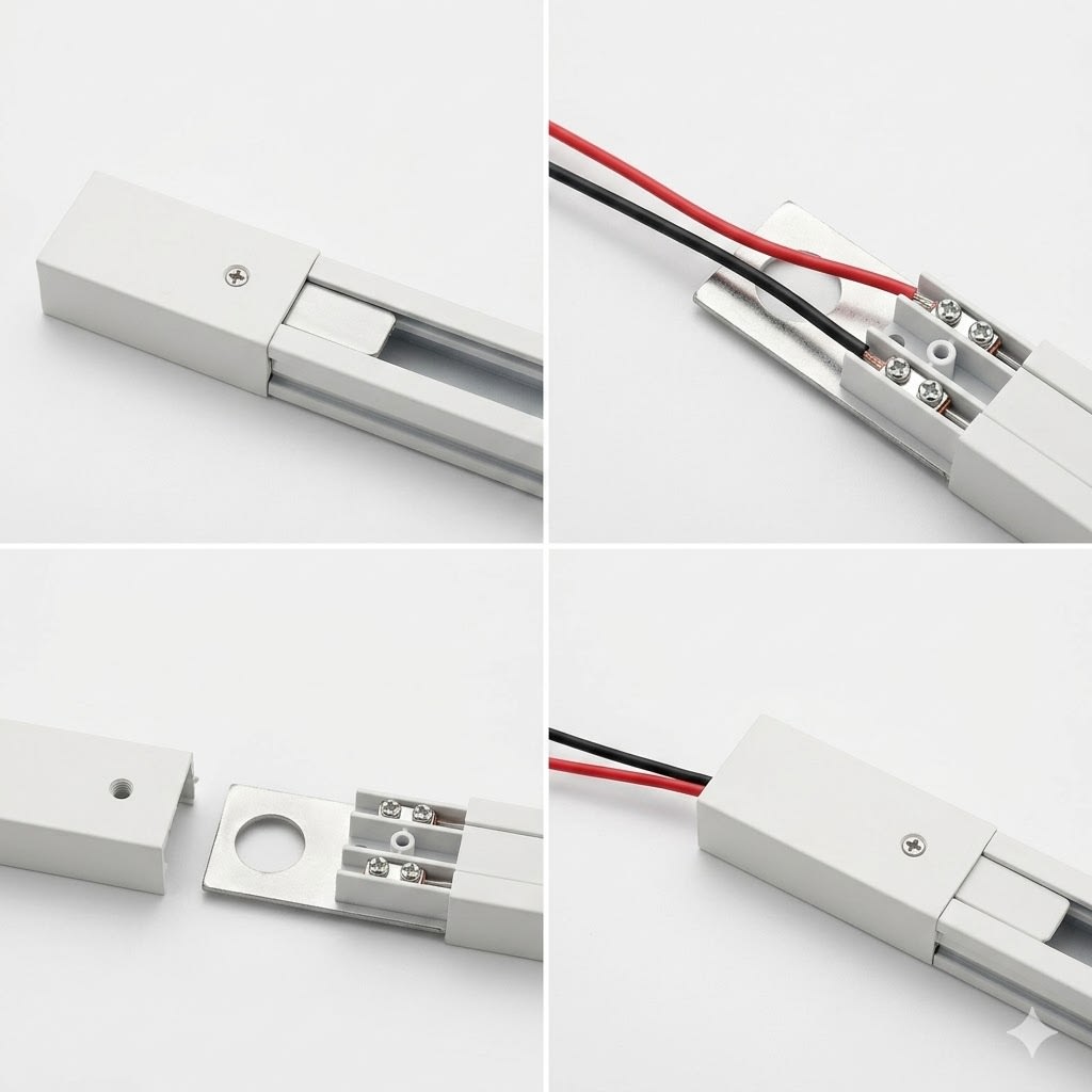 Riel  Energizado Monofásico 220V 1mt Blanco3