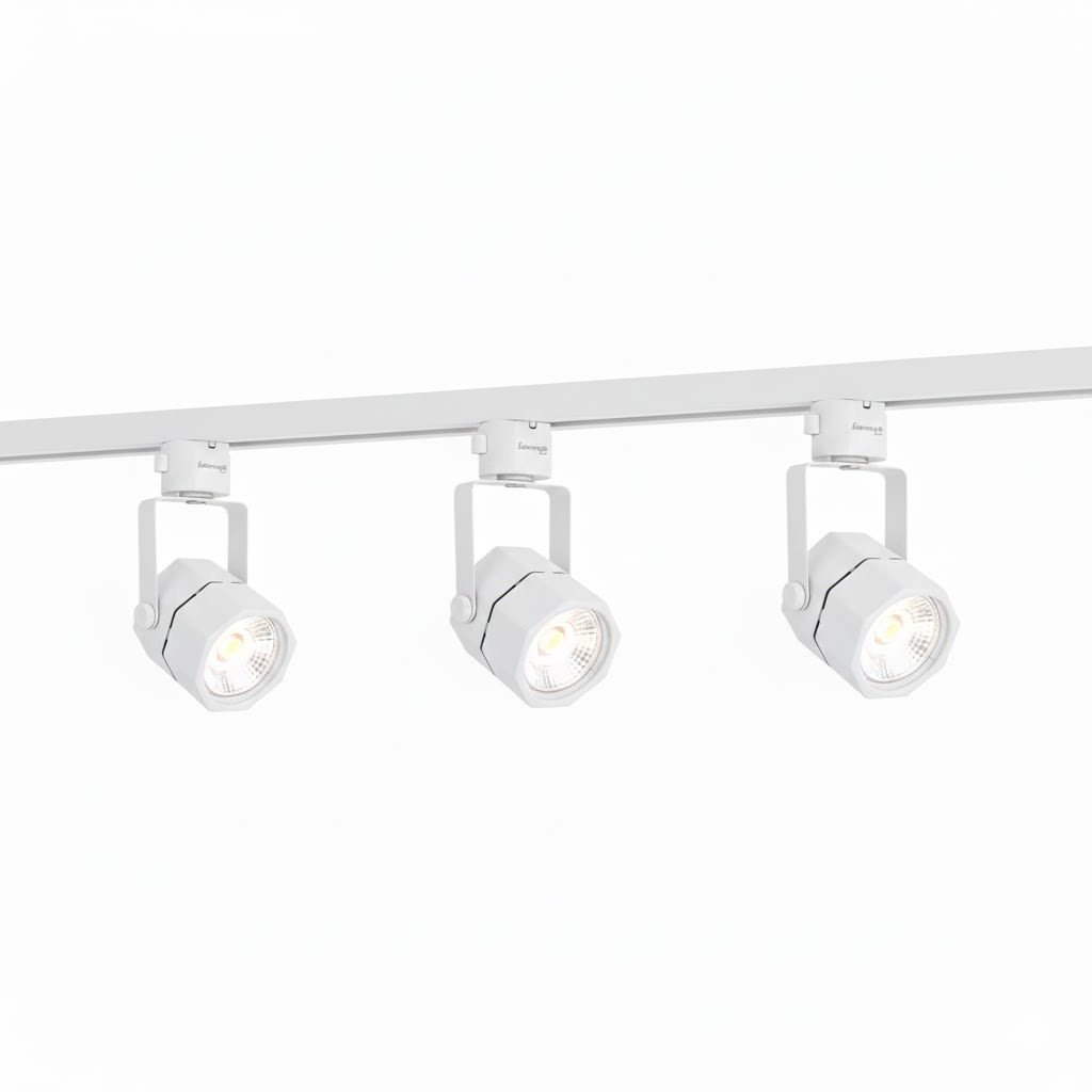 Foco Riel Monofásico para GU10 Blanco Hexagonal Naira (kn)3