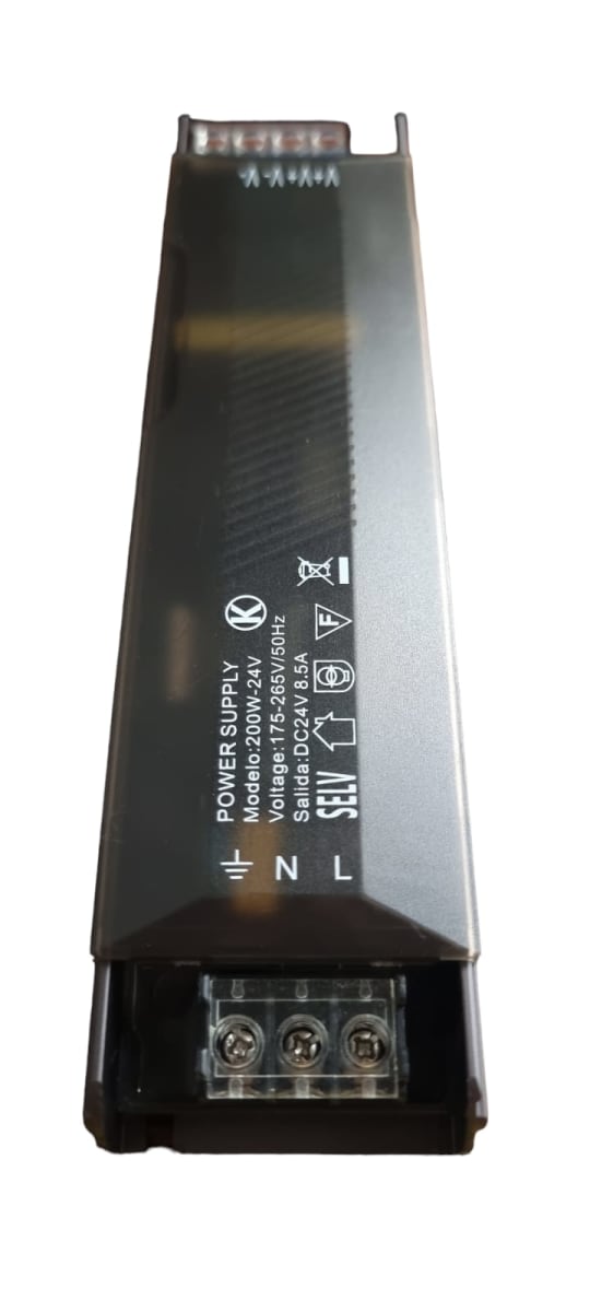 Fuente de Poder 24V 8,5A 200W HQ Compacta(200x51x27mm)(kn)2