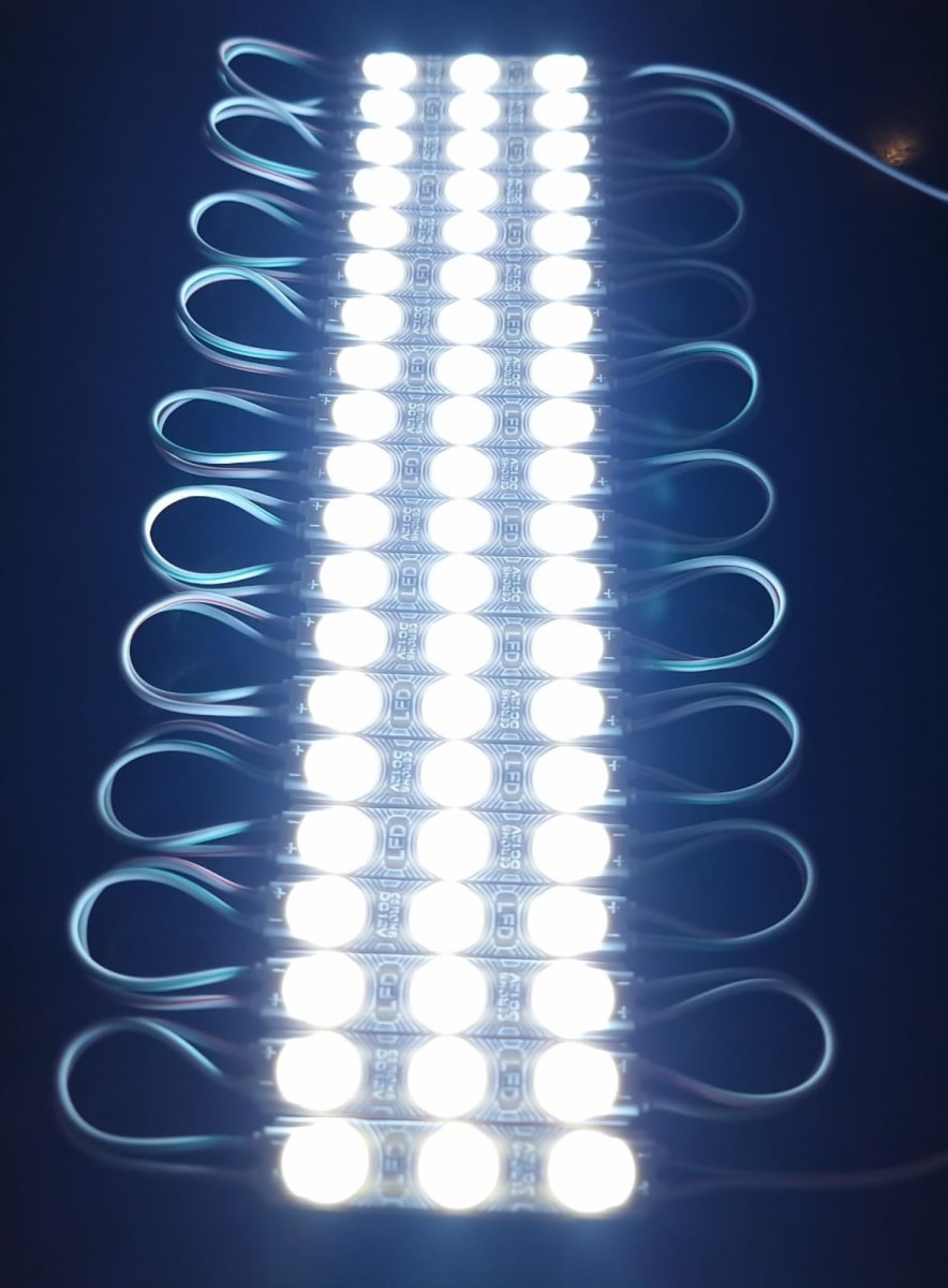 Tira de 20 Módulos Led 12V 1,2W 6500K Luz Fría (wt)4