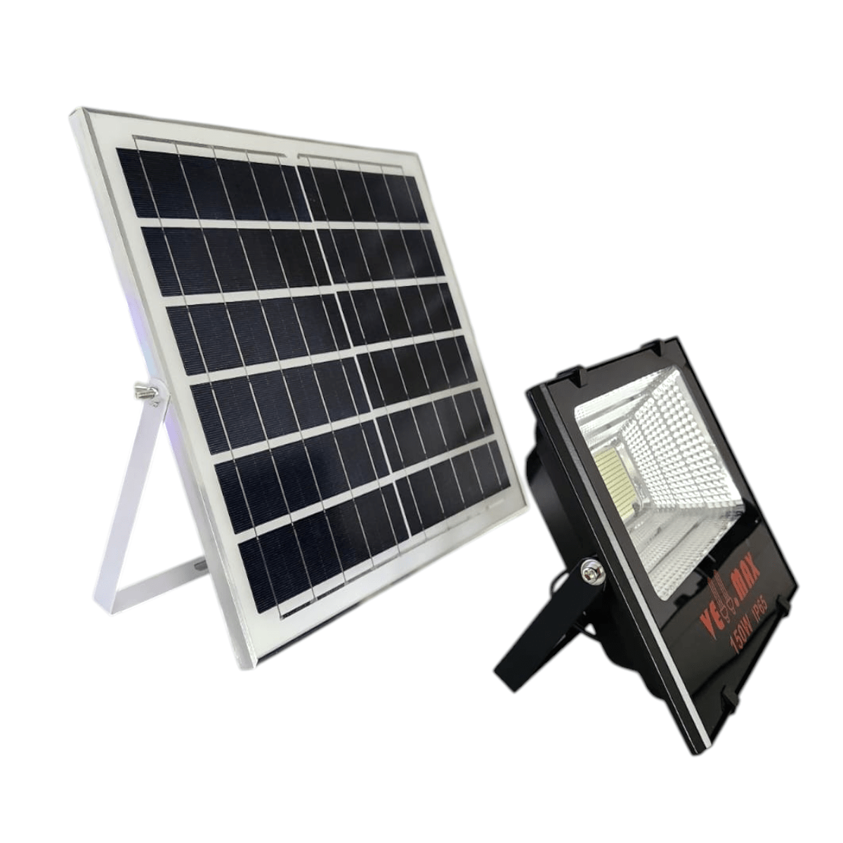 Proyector de Área 150W 6500K Luz Fría Panel Solar independiente 3,2V 4x10Ah2