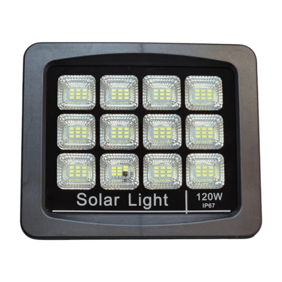 Proyector de Área 120W 6500K Luz Fría con Panel Solar independiente 3,2V 2x5000mAh3