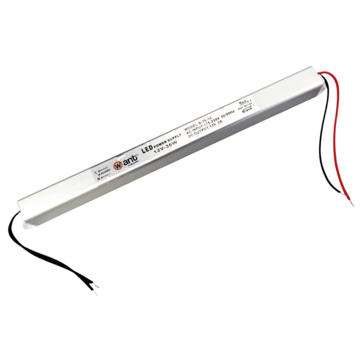 Fuente de Poder 12V 3A 36W Delgada (280x18x18mm)(wd)1
