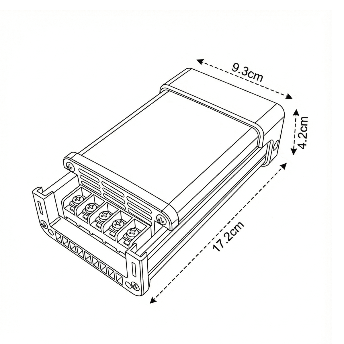 Fuente de Poder 24V 5A 120W IP40 (lluvia) (wt)4