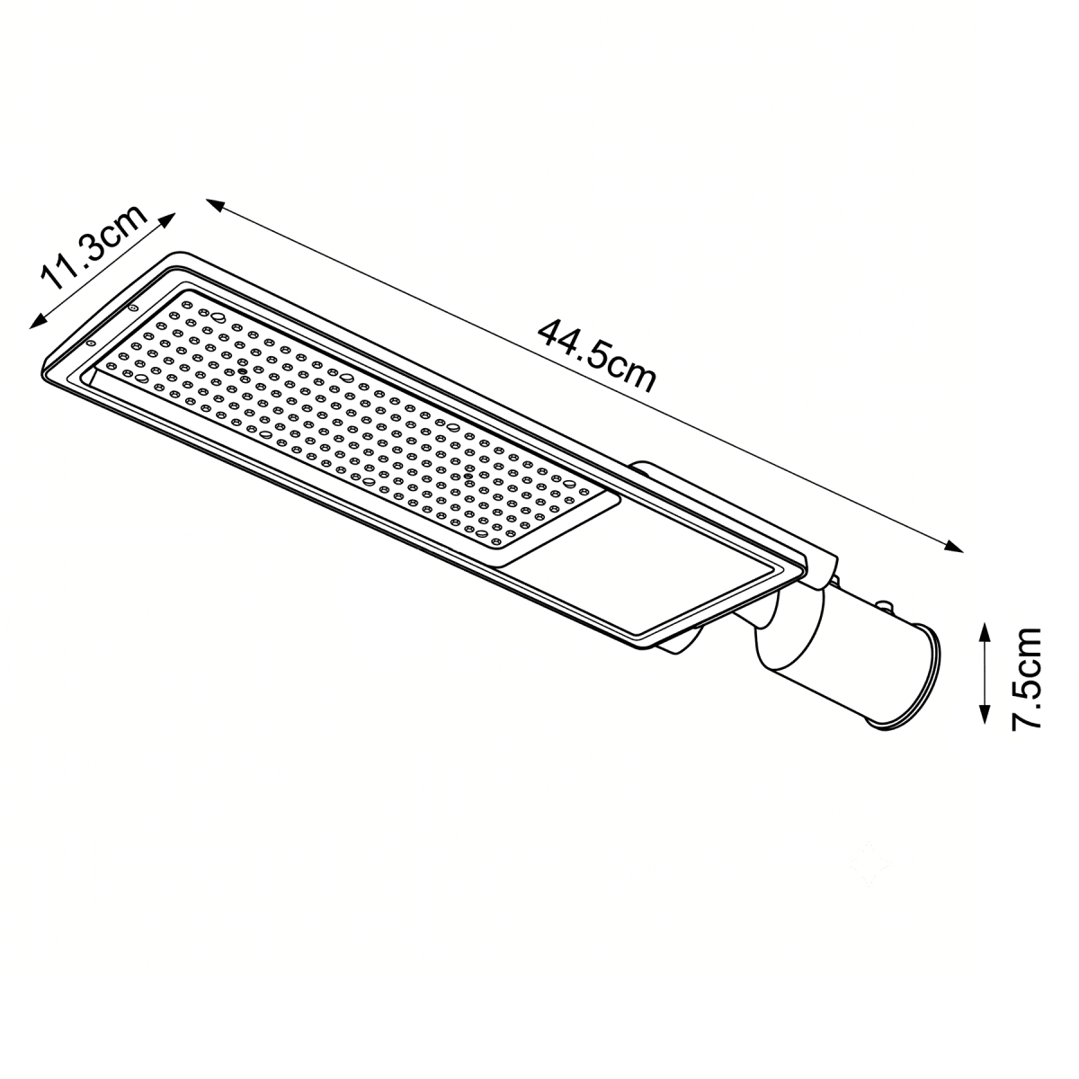 Luminaria Pública PubStreet Eco 100W 3000K Luz Cálida Cert SEC5
