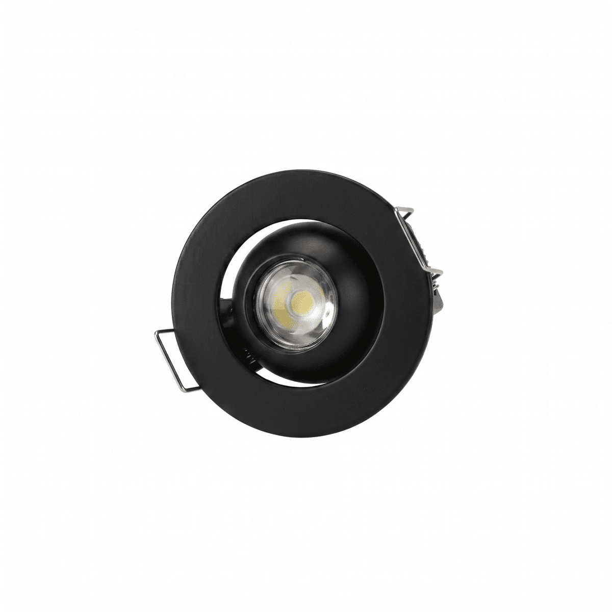 Foco Spot Mini Basculante 2W 3000K Luz Cálida Negro1