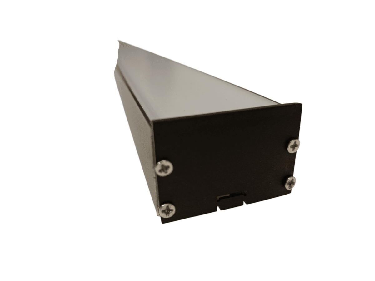 Perfil Aluminio Difusor 5032 3mt Lineal 50x32mm Negro3