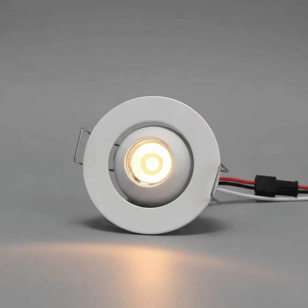 Foco Spot Mini Basculante 2W 3000K Luz Cálida Blanco3