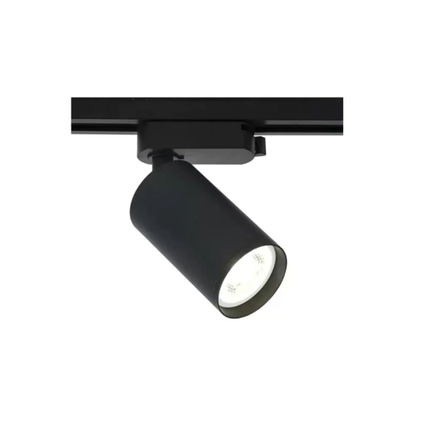 Foco Riel para GU10 Negro 1F Cilindro 135x93x52mm (wt)1