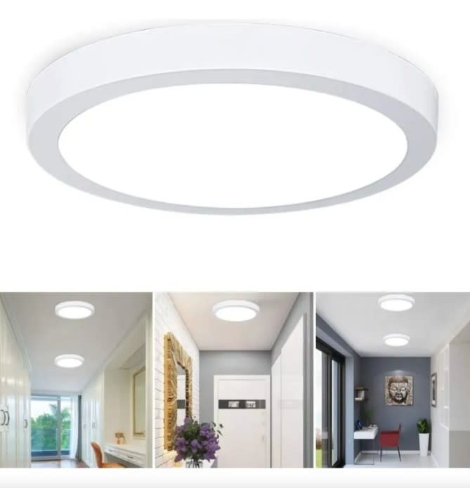 Panel 12W Redondo Sobrepuesto 16cm 6500K Luz Fría3