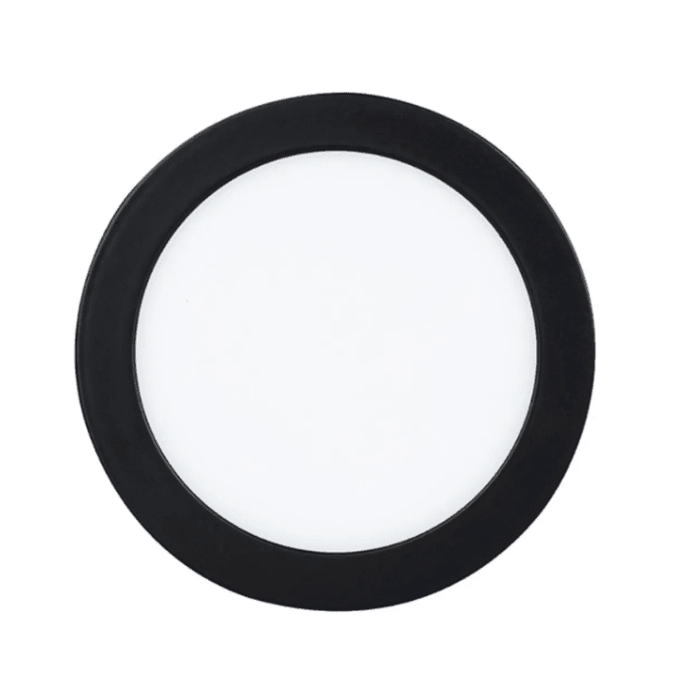Panel Sobrepuesto Pro Negro Redondo 18W 3000k Luz Cálida (kn)2