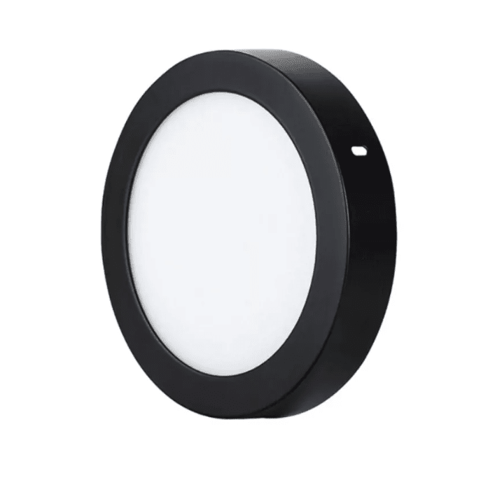 Panel Negro Pro Sobrepuesto Redondo 6W 4000k Luz Neutra (kn)1