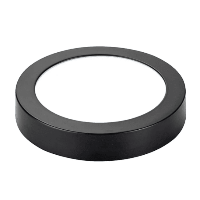 Panel Negro Pro Sobrepuesto Redondo 6W 4000k Luz Neutra (kn)3