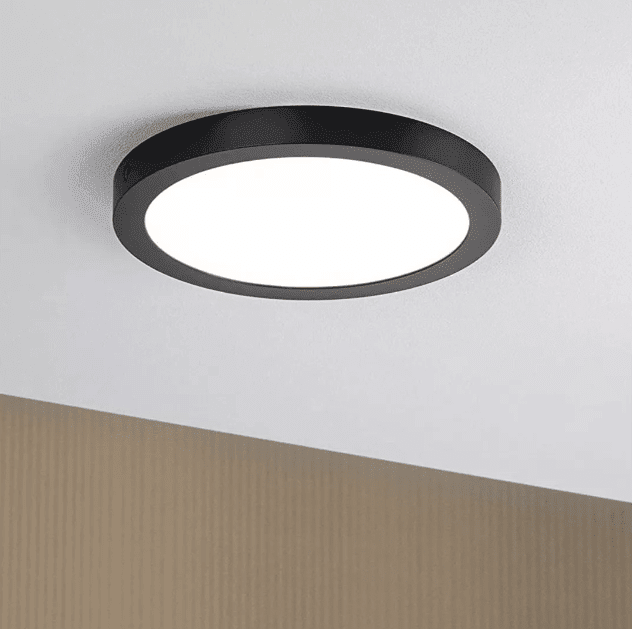 Panel Negro Pro Sobrepuesto Redondo 6W 4000k Luz Neutra (kn)6