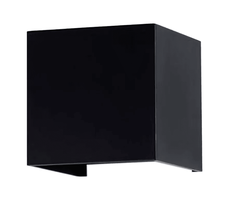 Aplique Muro Cubo Negro Bidireccional Ángulo Ajustable 6W 3000K IP54 (kn)3