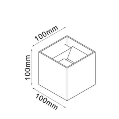 Aplique Muro Cubo Negro Bidireccional Ángulo Ajustable 6W 3000K IP54 (kn)7