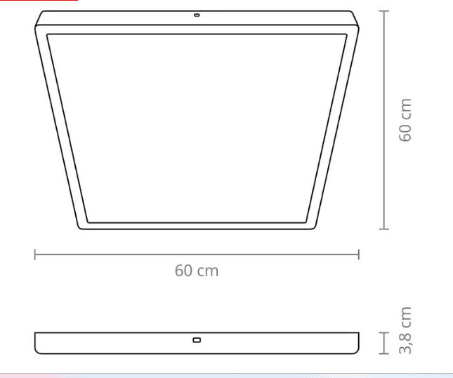 Panel 50W Cielo Falso 603x603mm 6500K Luz Fría3