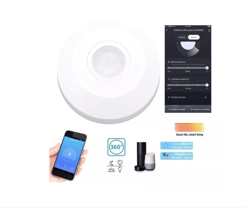 Sensor De Movimiento Smart Wifi Sobrepuesto IP20 220V3