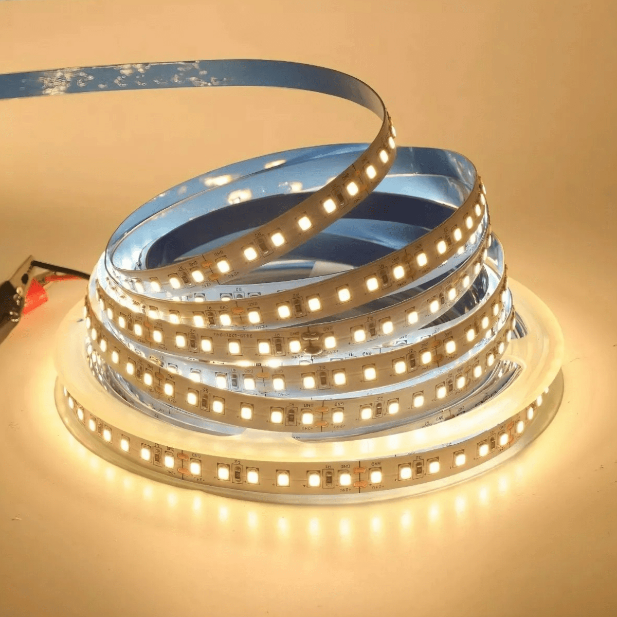 Cinta Led 12V 2835 12W/m IP20 120Led/m 3000K Luz Cálida 10mt1