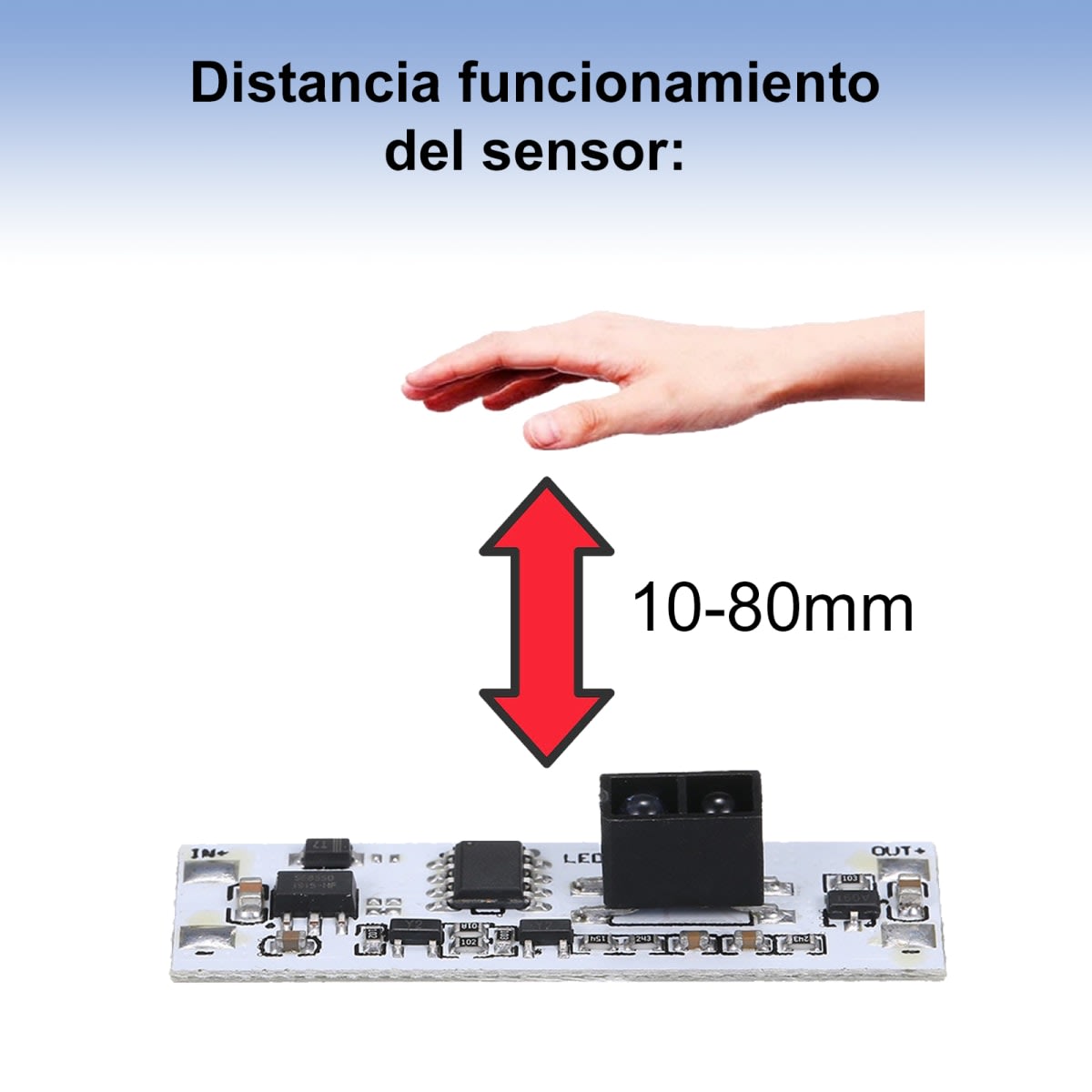 Sensor de Movimiento Mano Placa Mini 12V (máx 25W)3