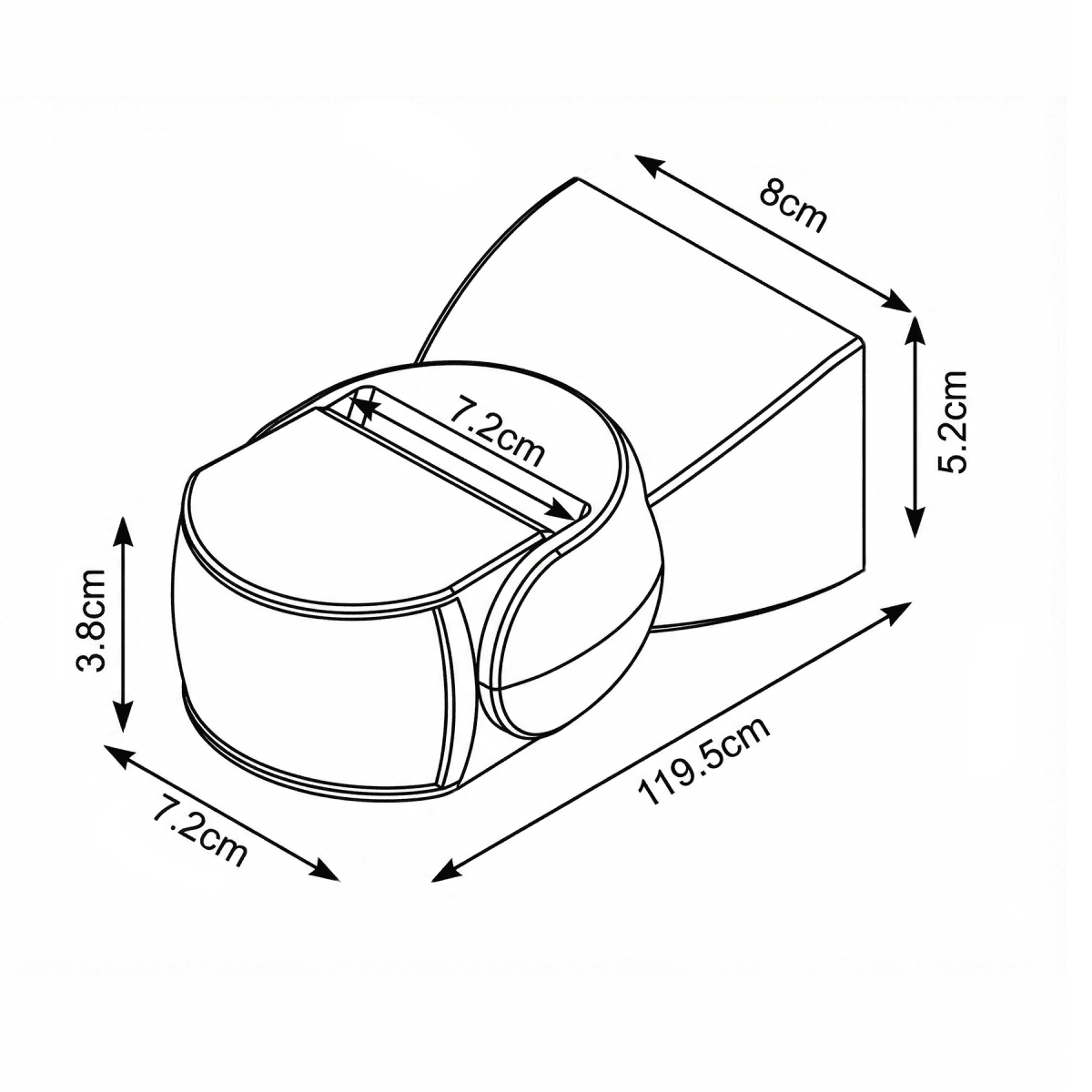 Sensor de Movimiento Infrarojo Muro IP65 220V 12m 180°3