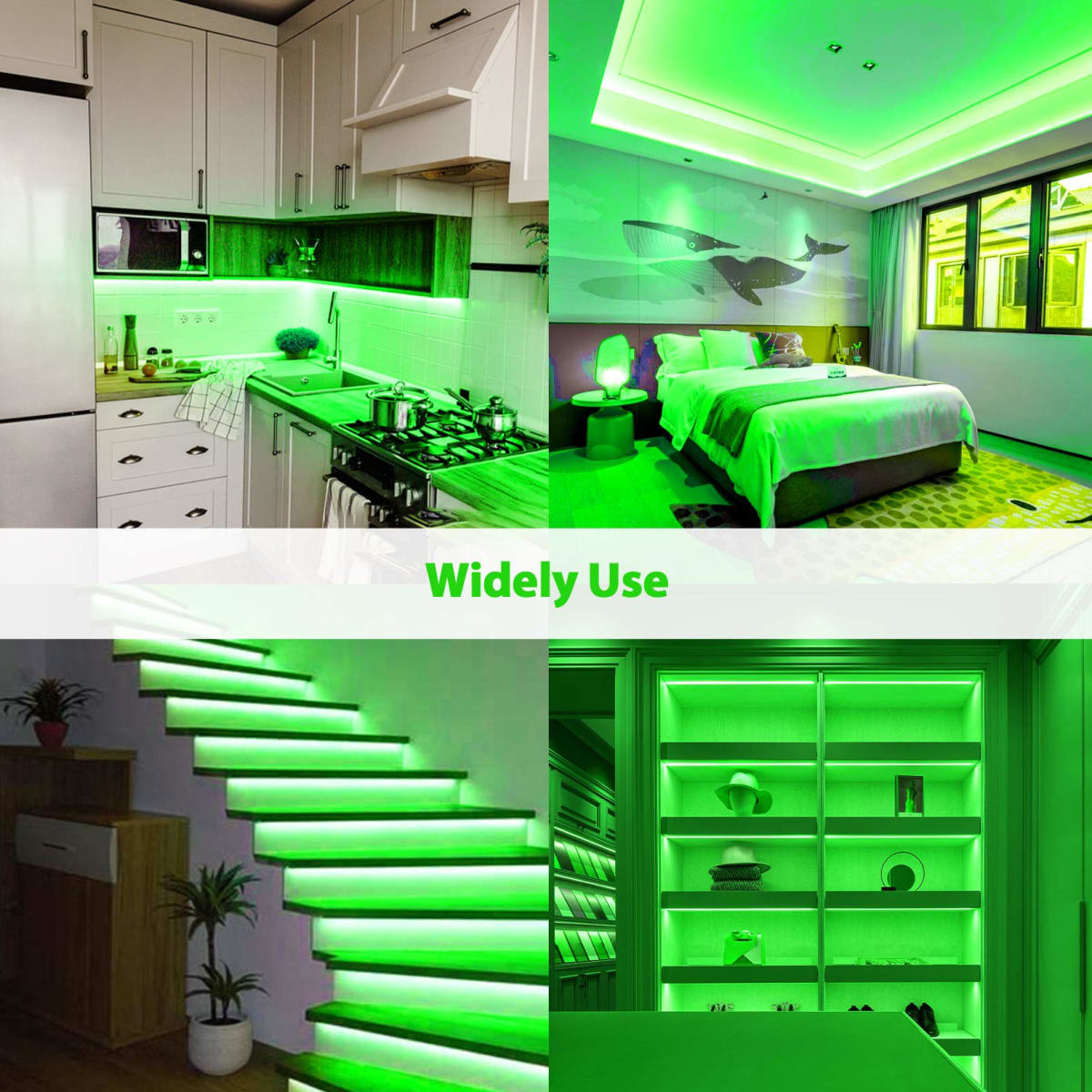 Cinta Led 12V 4040 7W/m IP20 60Led/m Verde 5mt4