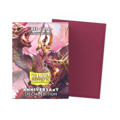 Sleeves Dragon Shield Standard DUAL Matte Red/Gold