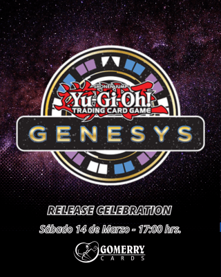 Inscripción Release Celebration Genesys Yu-Gi-Oh! 14/03