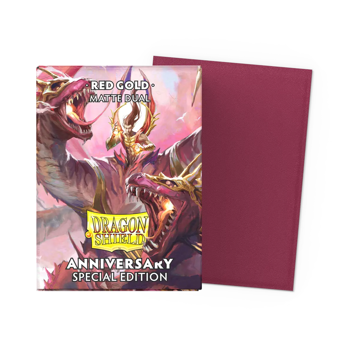 Sleeves Dragon Shield Standard DUAL Matte Red/Gold1