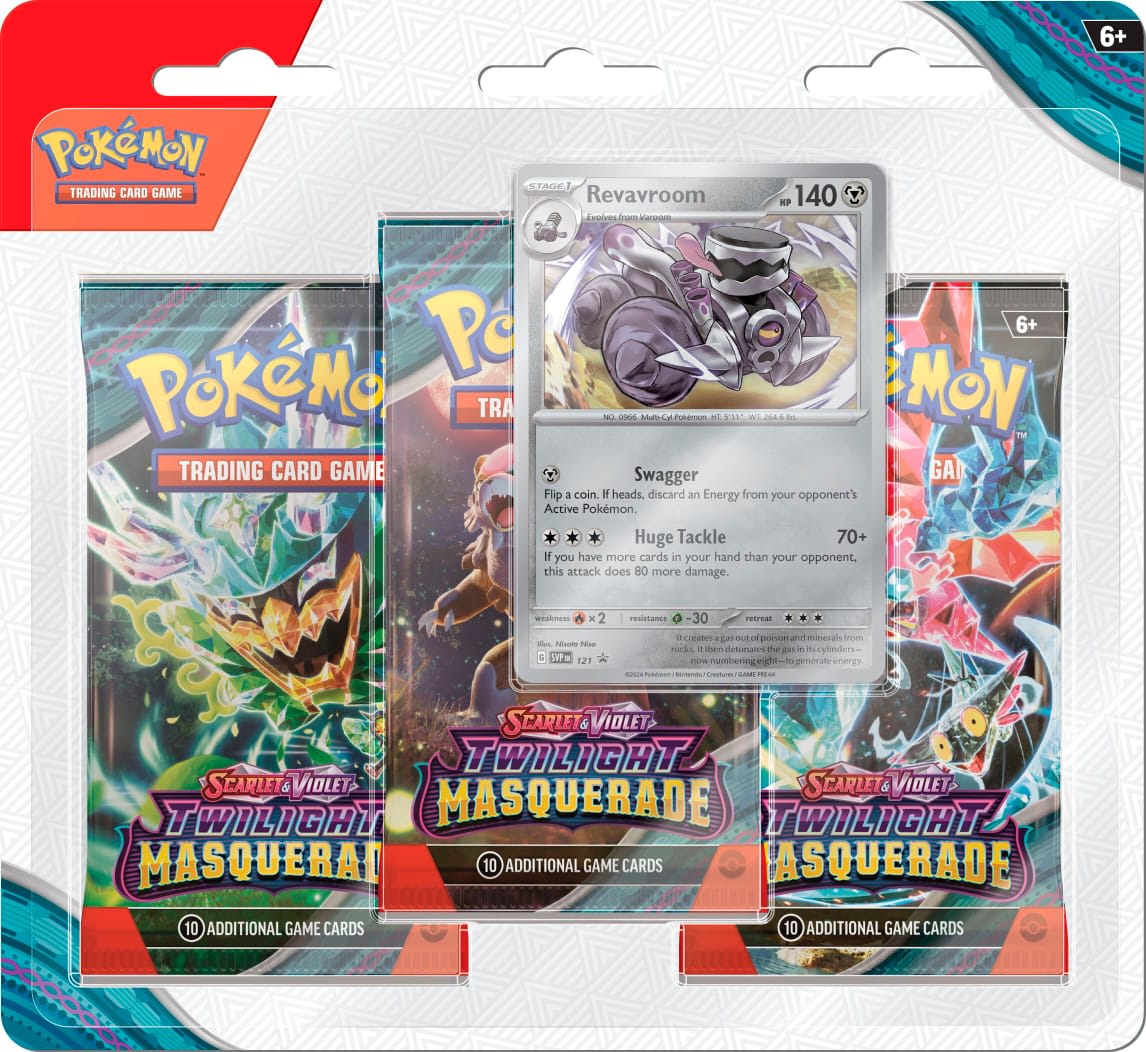 Blister 3 Pokemon TCG: Scarlet & Violet - Twilight Masquerade - Revavroom 5