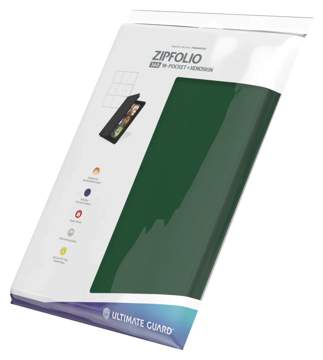 Zipfolio 360 18-Pocket Xenoskin - Green1