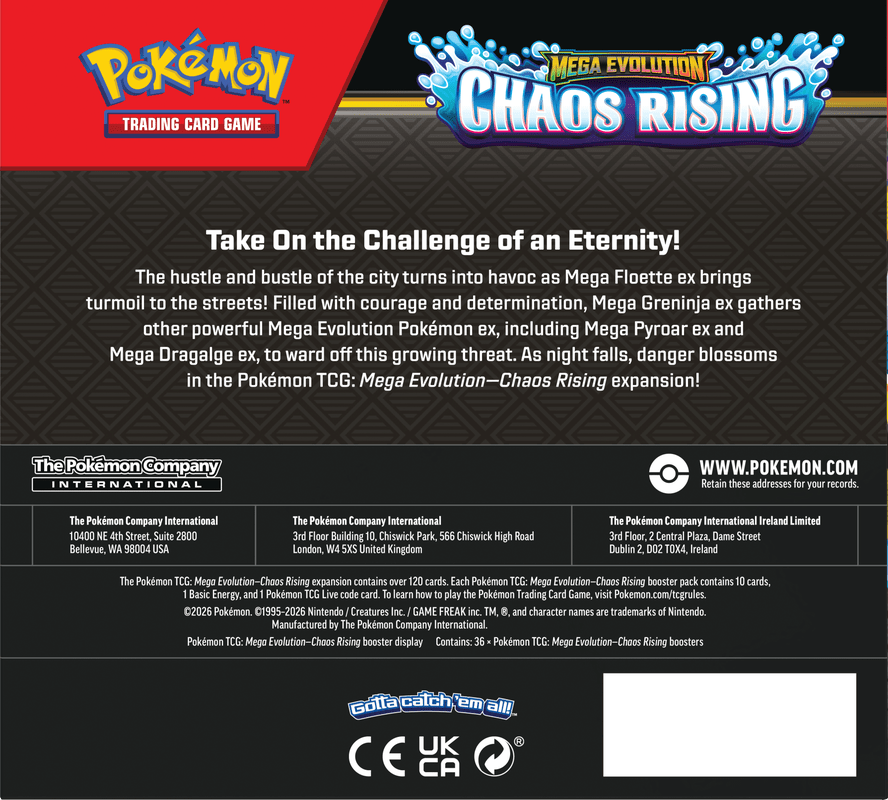 [PREVENTA] Booster Box Pokemon TCG: Mega Evolution - Chaos Rising Inglés2