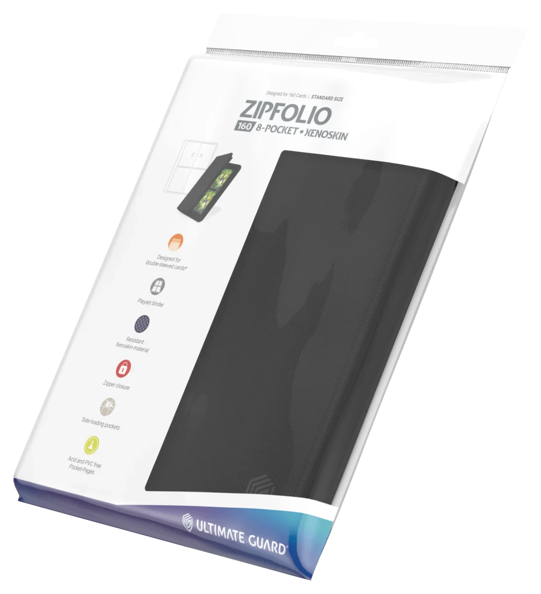 Zipfolio 160 8-Pocket Xenoskin - Black1