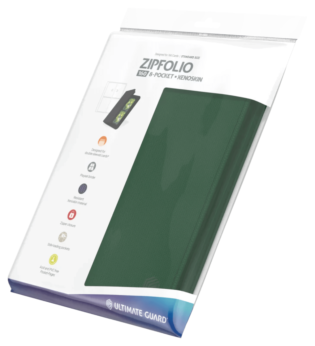 Zipfolio 160 8-Pocket Xenoskin - Green1
