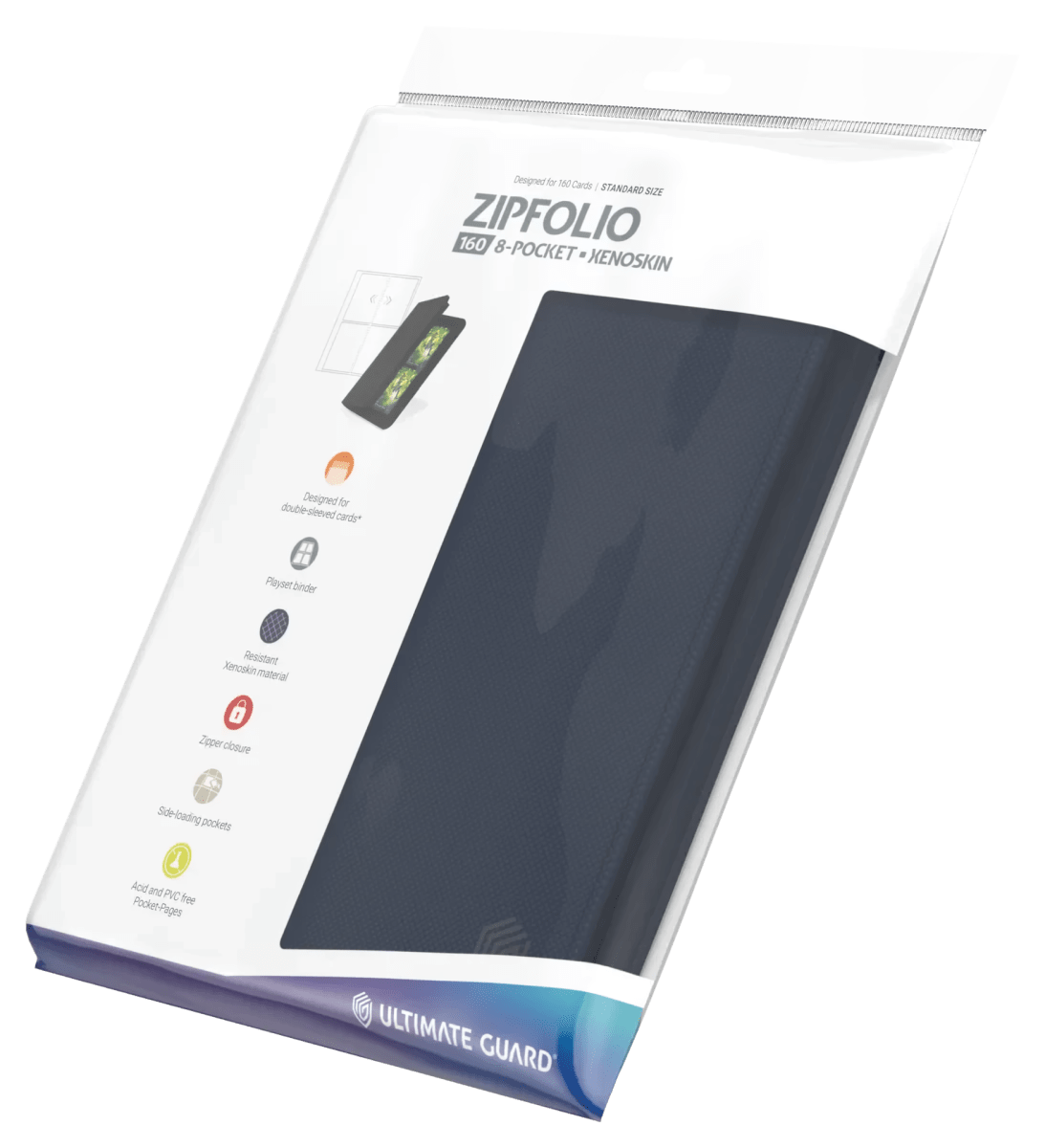 Zipfolio 160 8-Pocket Xenoskin - Blue1