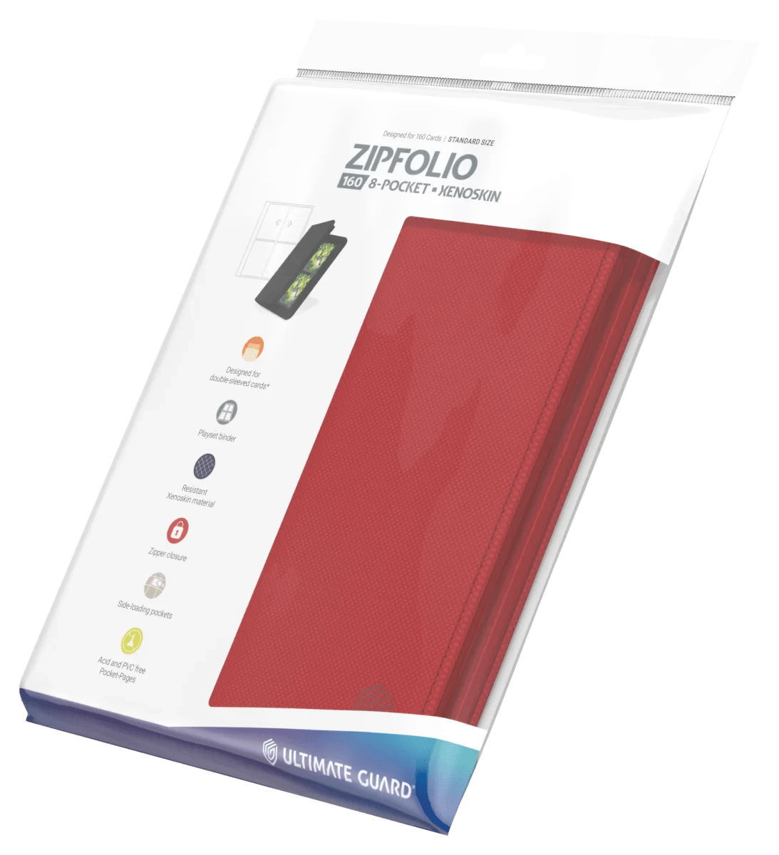 Zipfolio 160 8-Pocket Xenoskin - Red1