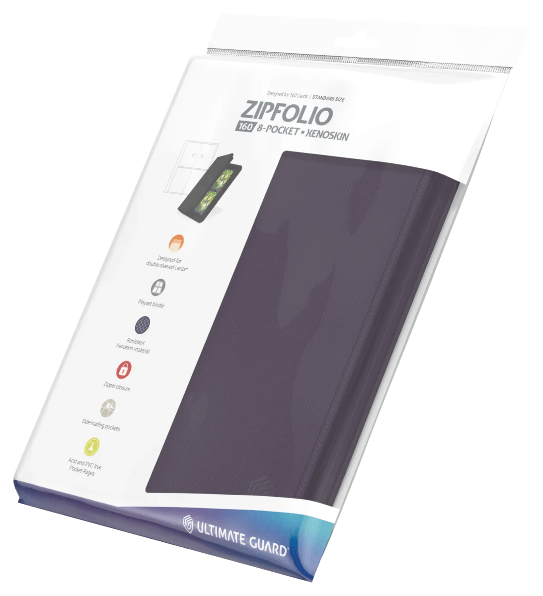 Zipfolio 160 8-Pocket Xenoskin - Purple1