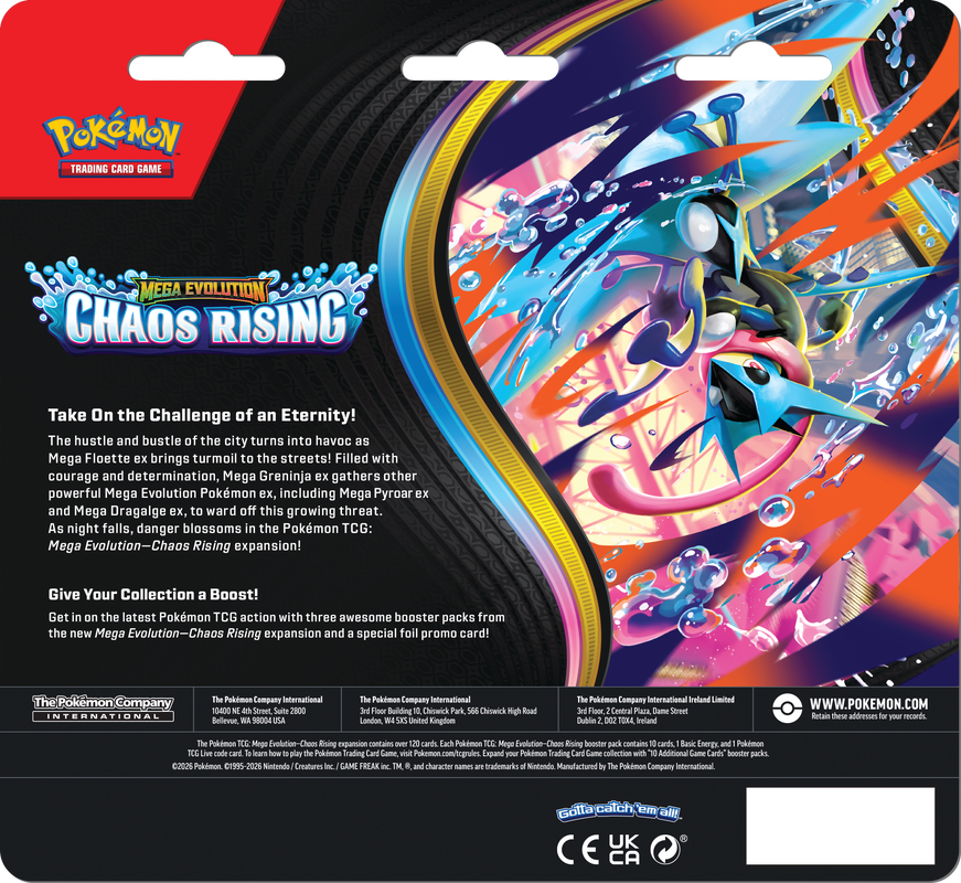 [PREVENTA] Blister 3 Pokemon TCG: Mega Evolution - Chaos Rising3