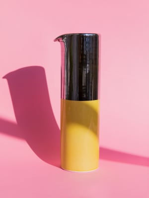 Jarra Cilindro Amarillo / Platino